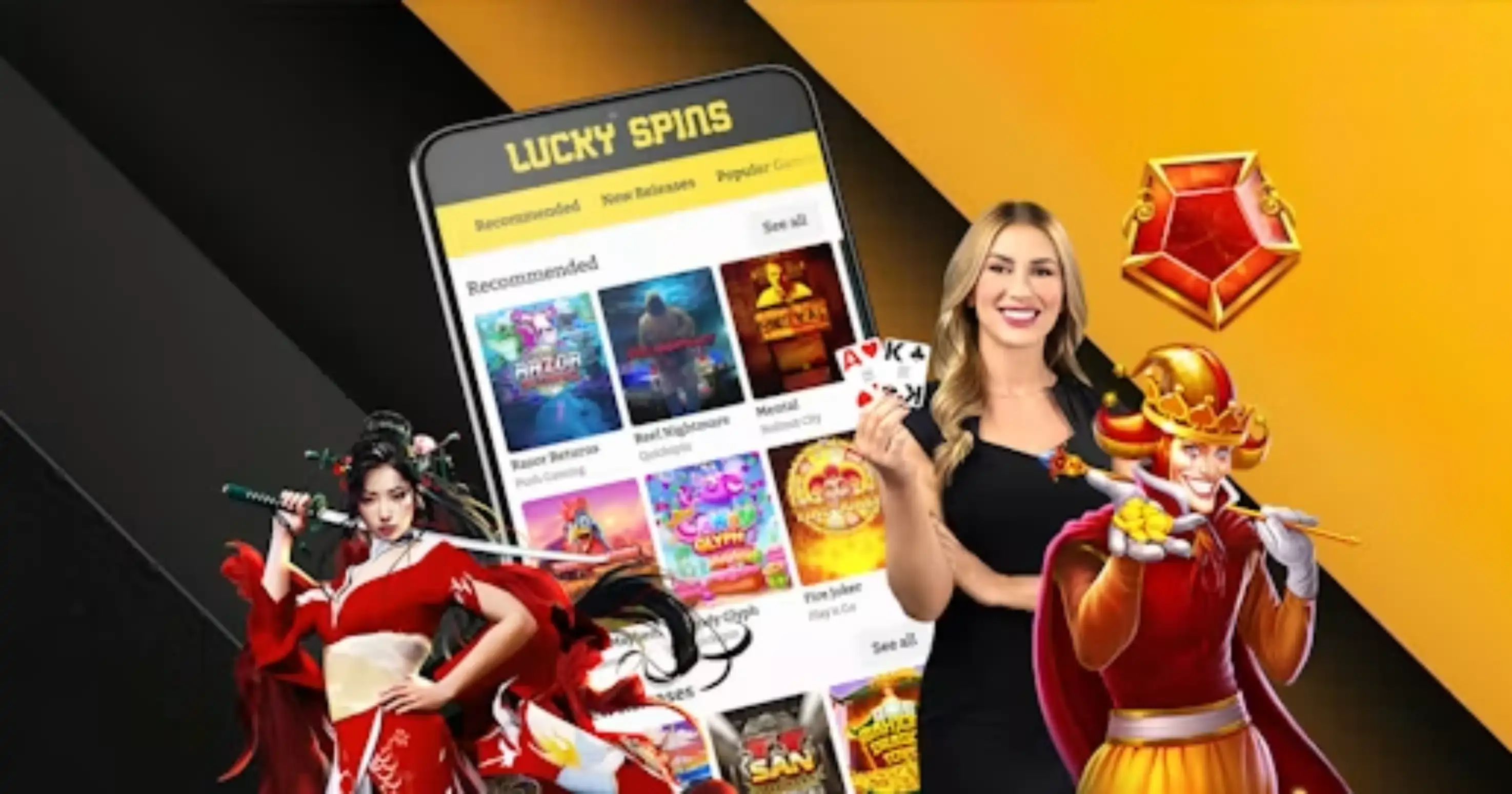 LuckySpins Casino App Screenshot